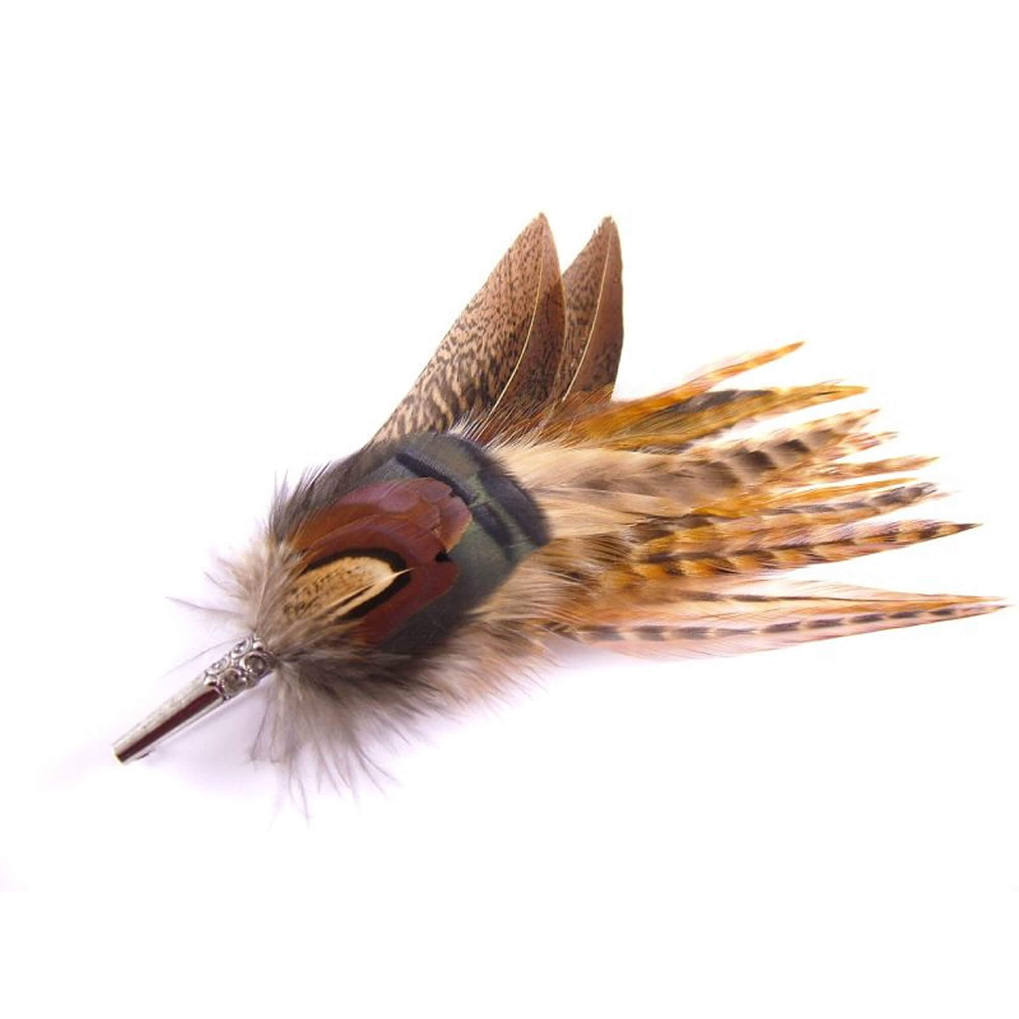 country pin tan feather